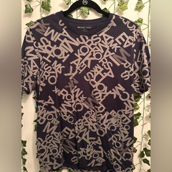 Michael Kors Other - Michael Kors Mens Navy MK Logo Print T-shirt
